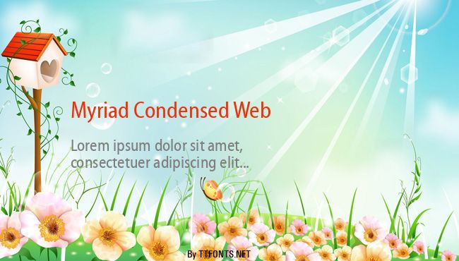 Myriad Condensed Web example